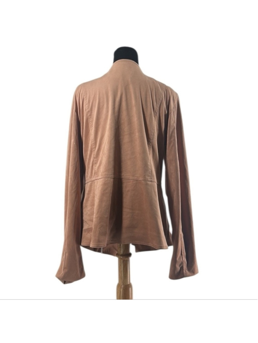 Anthropologie Hutch Peach Faux Suede Draped Open Jacket Size XL - Picture 6 of 9